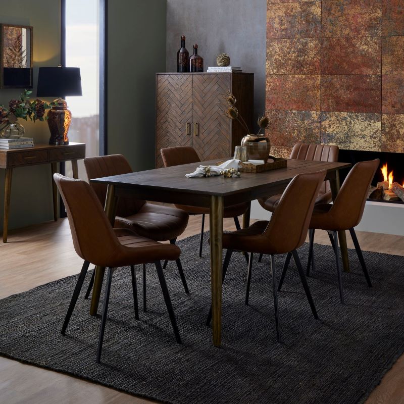 Hill Interiors Malmo Tan Dining Chair - 2MH furniture 