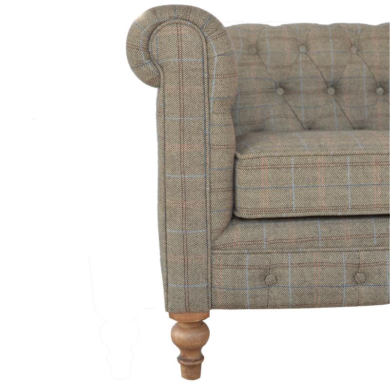 Artisan Multi Tweed 2 Seater Chesterfield Sofa - 2MH furniture 