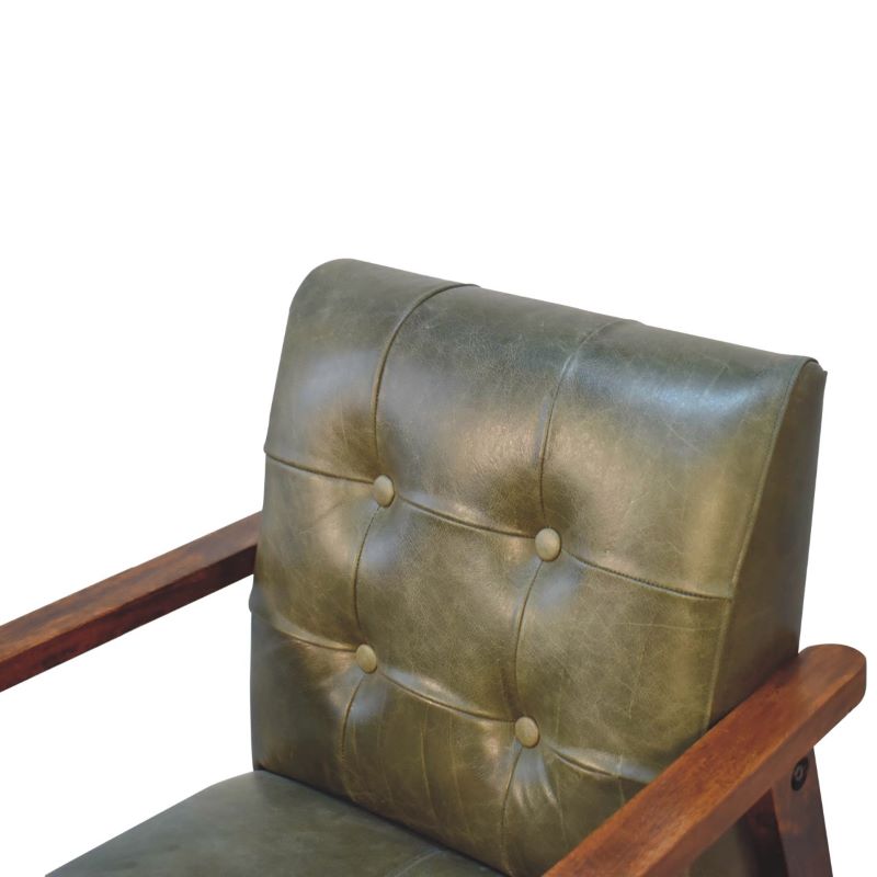 Artisan Olive Buffalo Leather Chair - 2MH furniture 