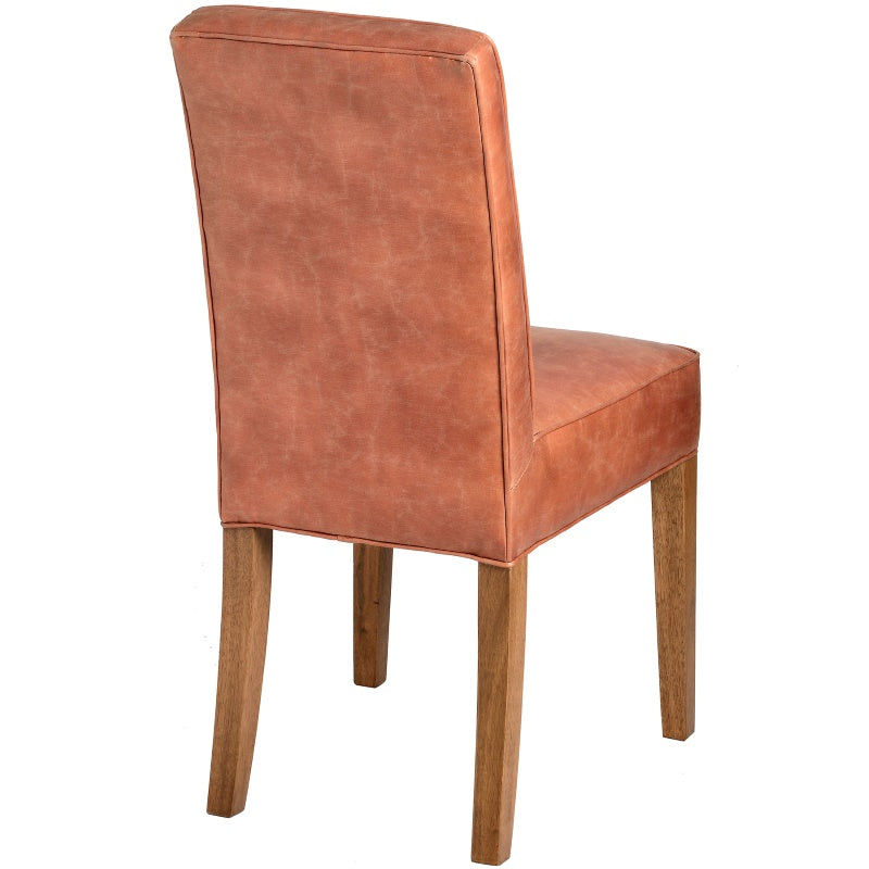 Hill Interiors  Tan Faux Leather Dining Chair - 2MH furniture 