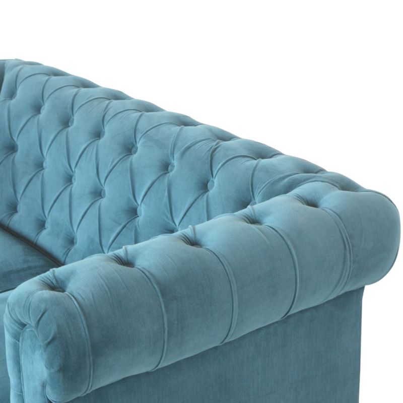 Artisan Teal Chesterfield Sofa - 2MH furniture 